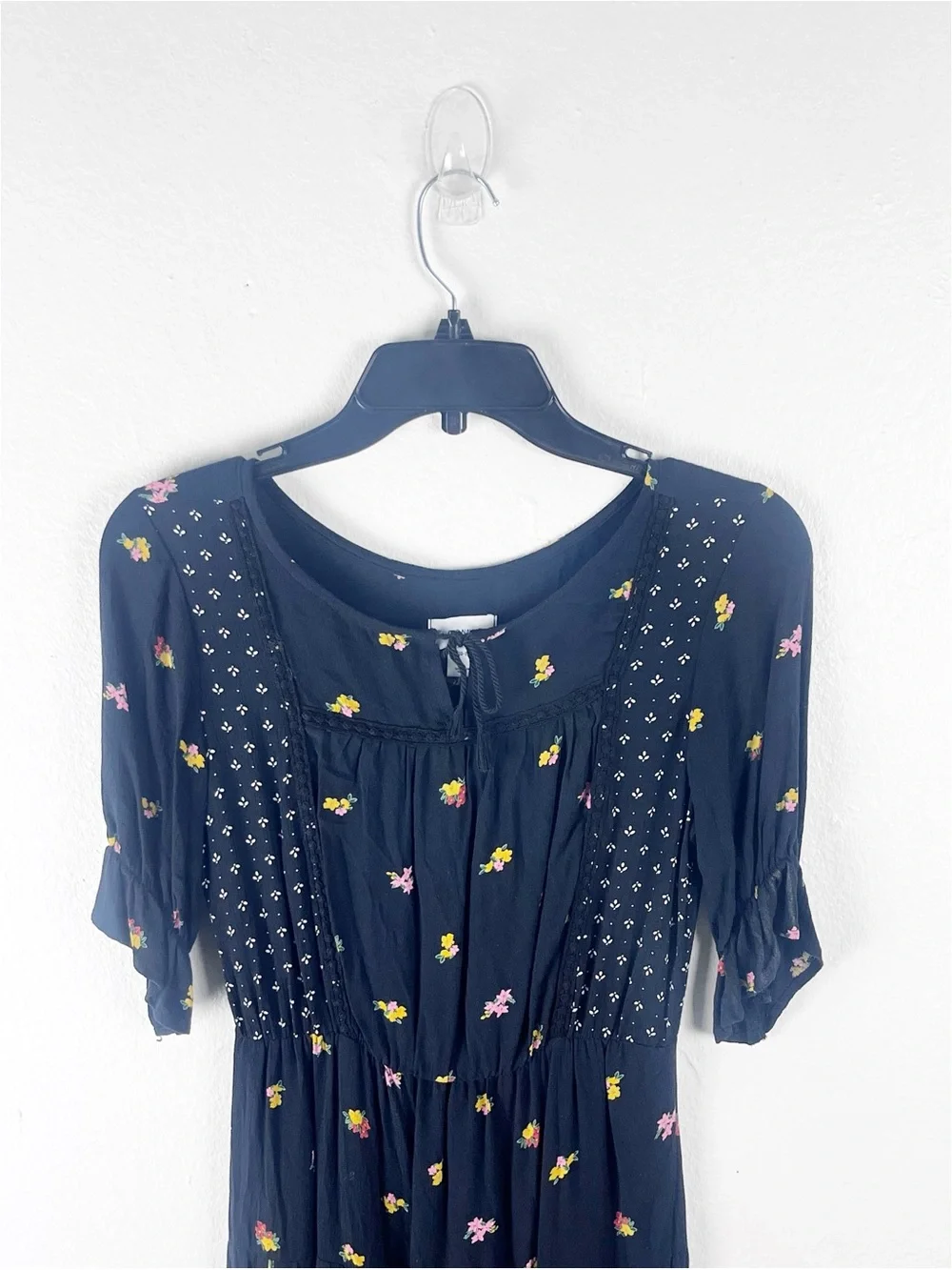 OLD NAVY Black Floral Mixed Prints Girls Dress Size Large